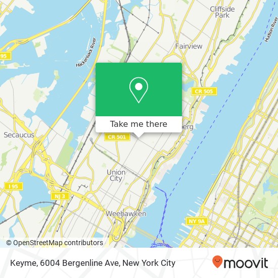 Mapa de Keyme, 6004 Bergenline Ave