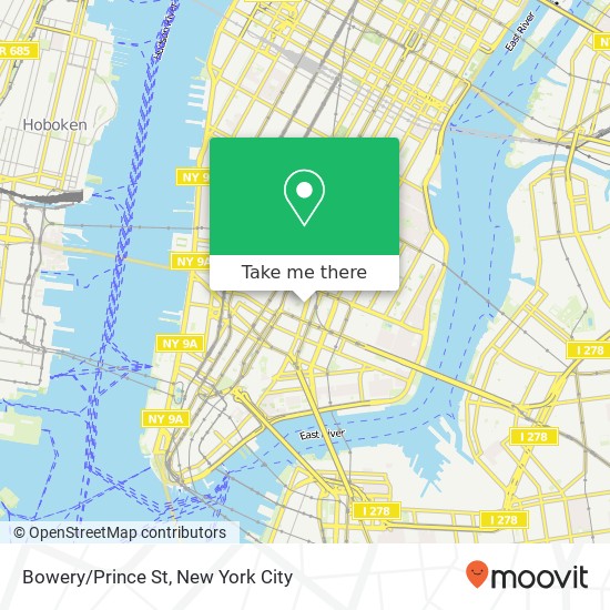 Bowery/Prince St map