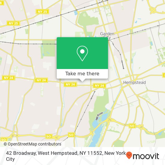 42 Broadway, West Hempstead, NY 11552 map