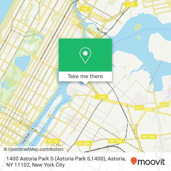 Mapa de 1400 Astoria Park S (Astoria Park S,1400), Astoria, NY 11102