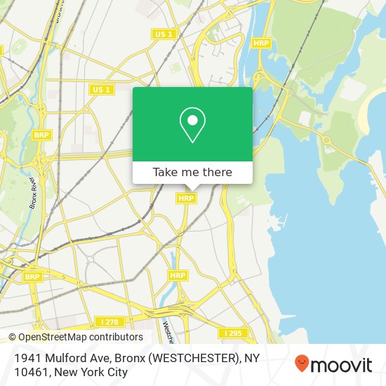 Mapa de 1941 Mulford Ave, Bronx (WESTCHESTER), NY 10461