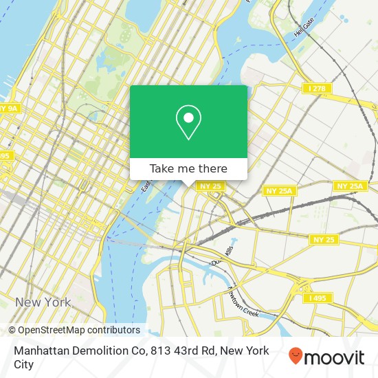 Mapa de Manhattan Demolition Co, 813 43rd Rd