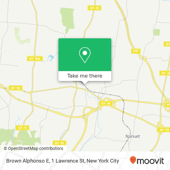 Brown Alphonso E, 1 Lawrence St map