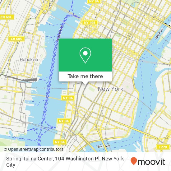 Mapa de Spring Tui na Center, 104 Washington Pl