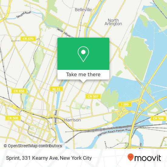 Sprint, 331 Kearny Ave map