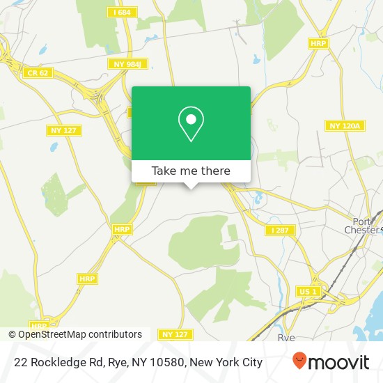 Mapa de 22 Rockledge Rd, Rye, NY 10580