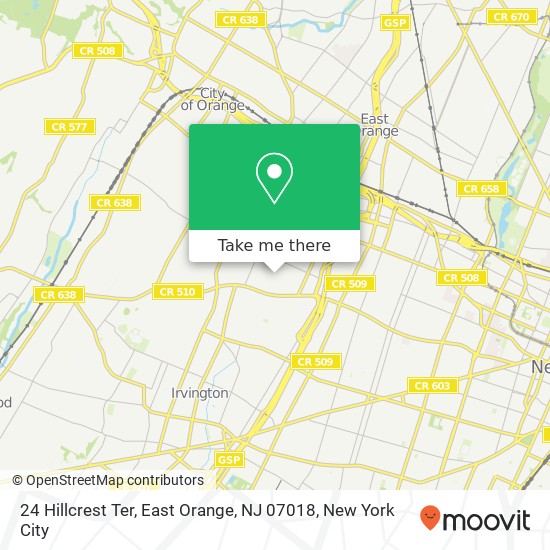 24 Hillcrest Ter, East Orange, NJ 07018 map