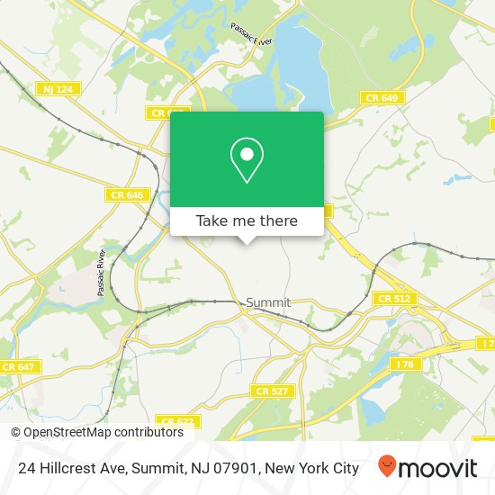 24 Hillcrest Ave, Summit, NJ 07901 map