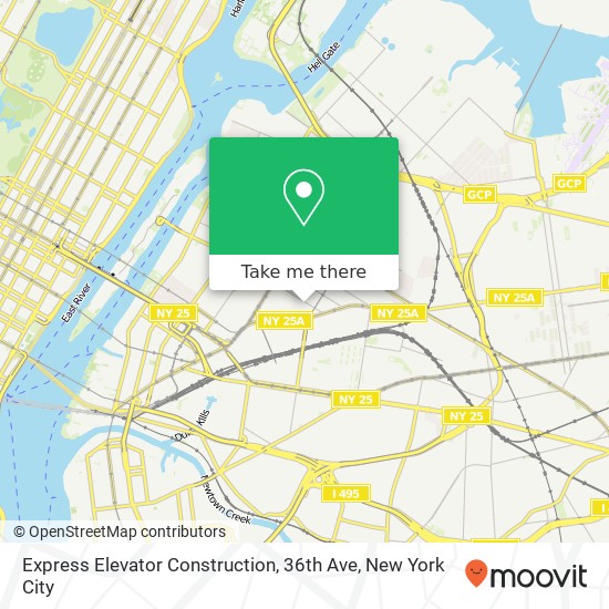 Express Elevator Construction, 36th Ave map