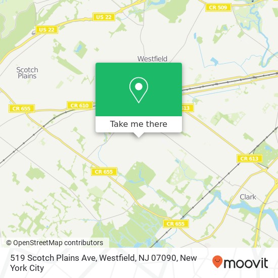 519 Scotch Plains Ave, Westfield, NJ 07090 map