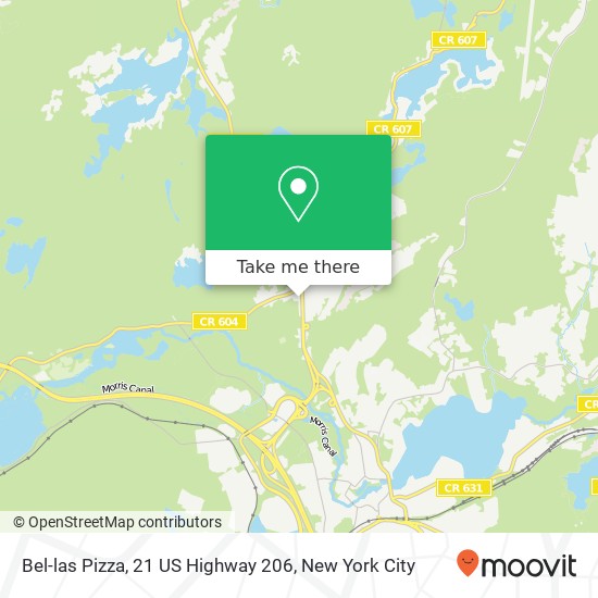 Mapa de Bel-las Pizza, 21 US Highway 206