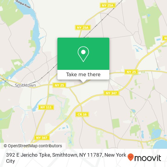 Mapa de 392 E Jericho Tpke, Smithtown, NY 11787