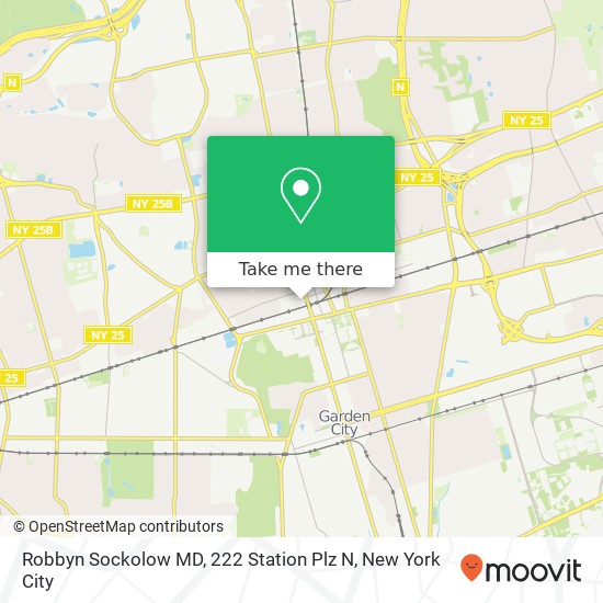 Mapa de Robbyn Sockolow MD, 222 Station Plz N