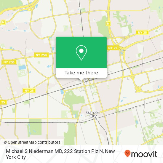 Mapa de Michael S Niederman MD, 222 Station Plz N