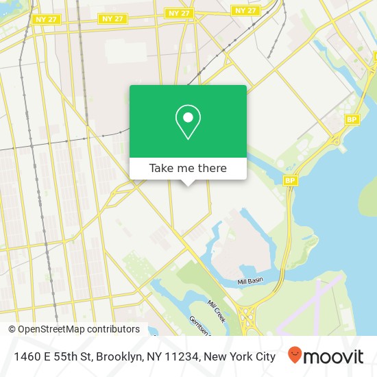 Mapa de 1460 E 55th St, Brooklyn, NY 11234