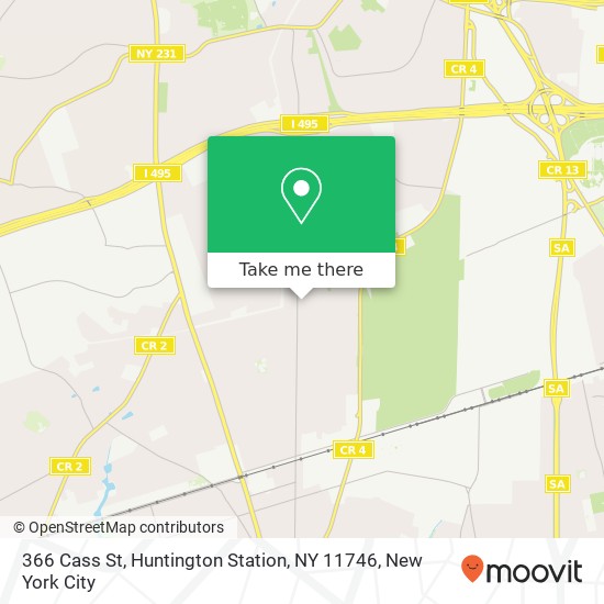 Mapa de 366 Cass St, Huntington Station, NY 11746