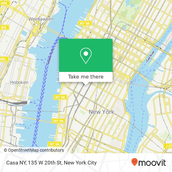 Mapa de Casa NY, 135 W 20th St