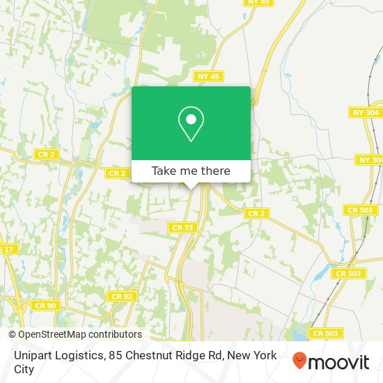 Mapa de Unipart Logistics, 85 Chestnut Ridge Rd