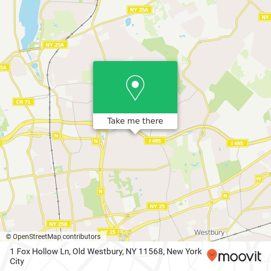 1 Fox Hollow Ln, Old Westbury, NY 11568 map