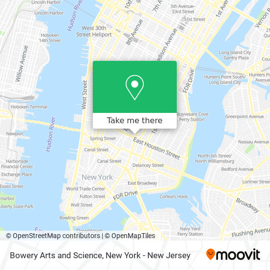Mapa de Bowery Arts and Science