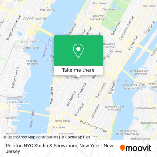 Peloton NYC Studio & Showroom map