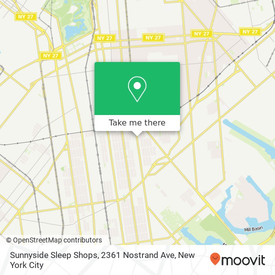 Mapa de Sunnyside Sleep Shops, 2361 Nostrand Ave
