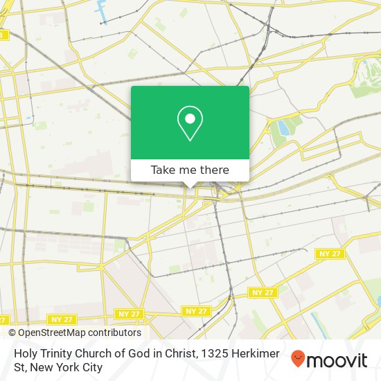 Mapa de Holy Trinity Church of God in Christ, 1325 Herkimer St