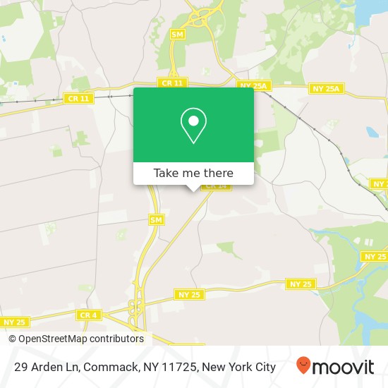 Mapa de 29 Arden Ln, Commack, NY 11725