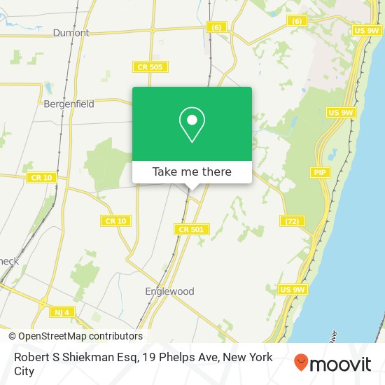 Mapa de Robert S Shiekman Esq, 19 Phelps Ave