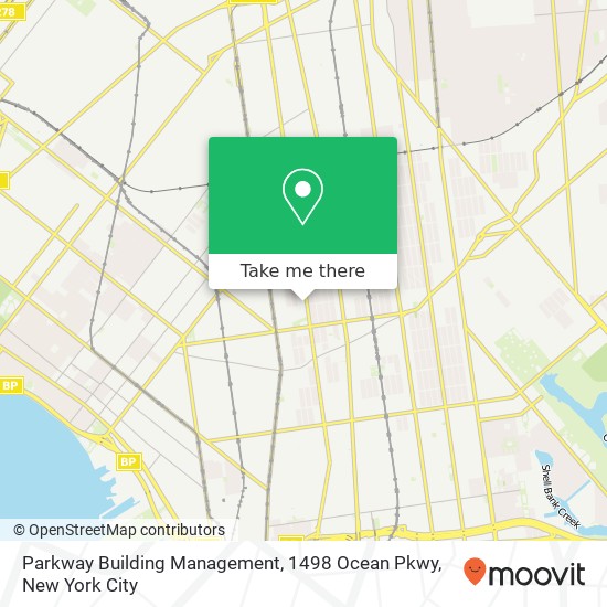 Mapa de Parkway Building Management, 1498 Ocean Pkwy