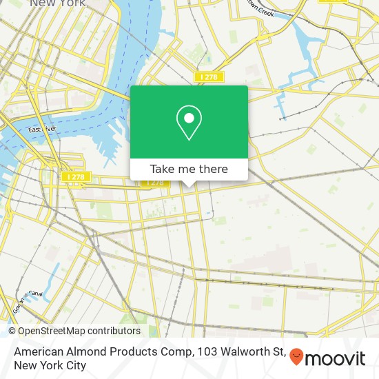 Mapa de American Almond Products Comp, 103 Walworth St