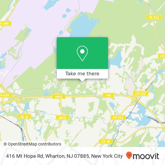 416 Mt Hope Rd, Wharton, NJ 07885 map