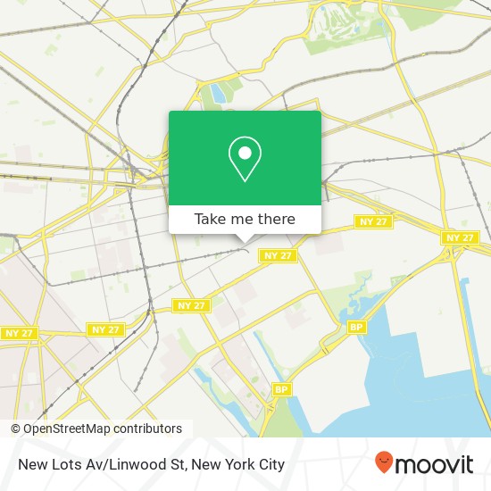 New Lots Av/Linwood St map