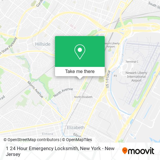 Mapa de 1 24 Hour Emergency Locksmith