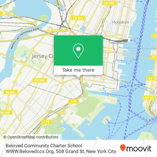 Mapa de Beloved Community Charter School WWW.Belovedccs.Org, 508 Grand St