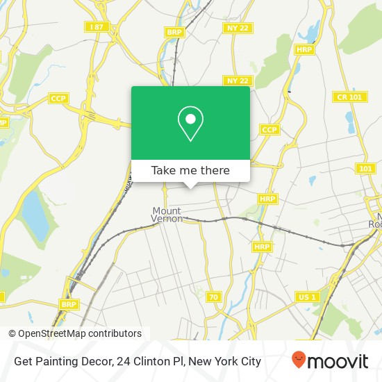 Mapa de Get Painting Decor, 24 Clinton Pl