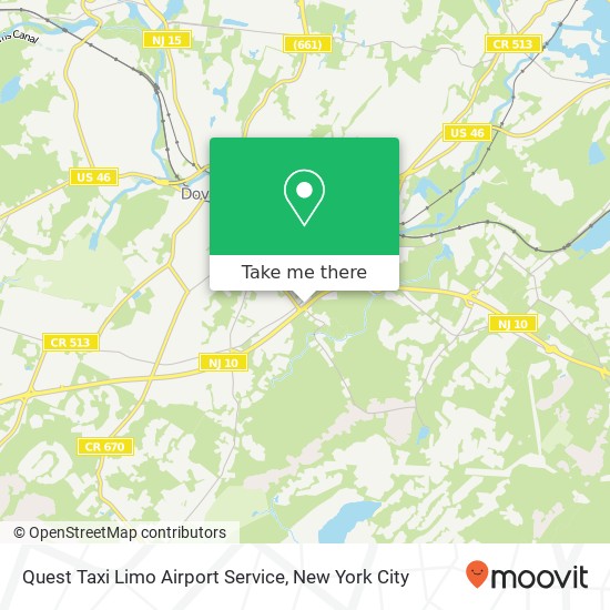 Quest Taxi Limo Airport Service map