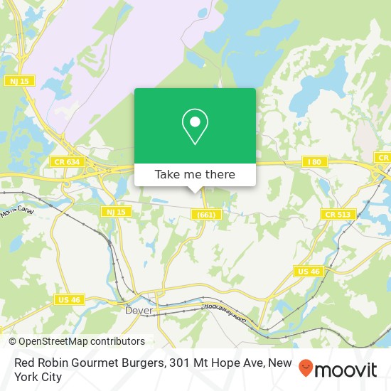 Mapa de Red Robin Gourmet Burgers, 301 Mt Hope Ave