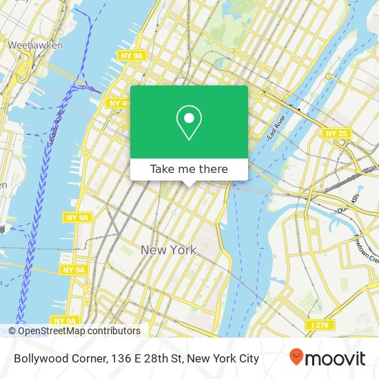 Bollywood Corner, 136 E 28th St map