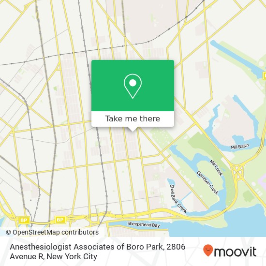 Mapa de Anesthesiologist Associates of Boro Park, 2806 Avenue R