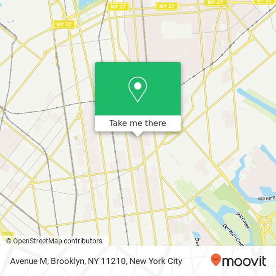 Mapa de Avenue M, Brooklyn, NY 11210