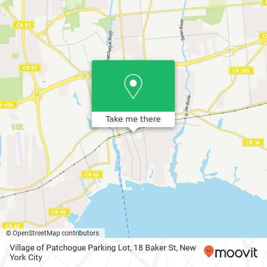 Village of Patchogue Parking Lot, 18 Baker St map