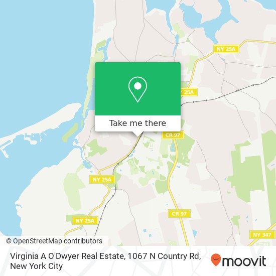 Virginia A O'Dwyer Real Estate, 1067 N Country Rd map