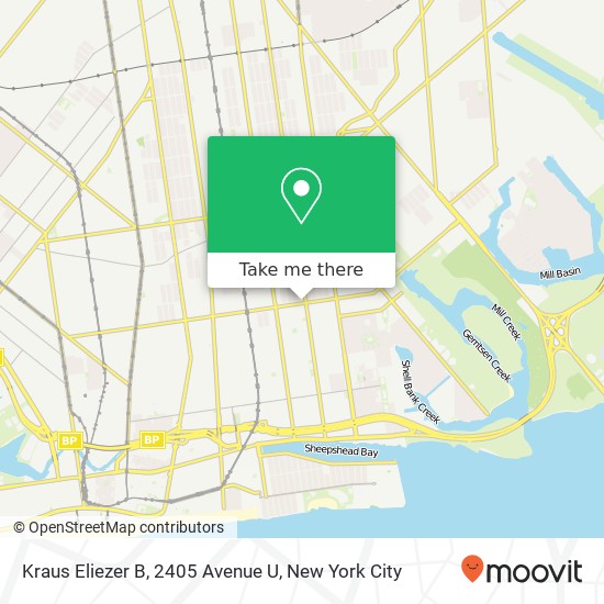 Kraus Eliezer B, 2405 Avenue U map