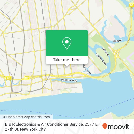 Mapa de B & R Electronics & Air Conditioner Service, 2577 E 27th St