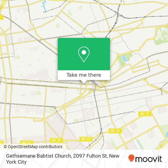 Gethsemane Babtist Church, 2097 Fulton St map