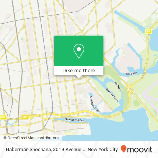 Haberman Shoshana, 3019 Avenue U map