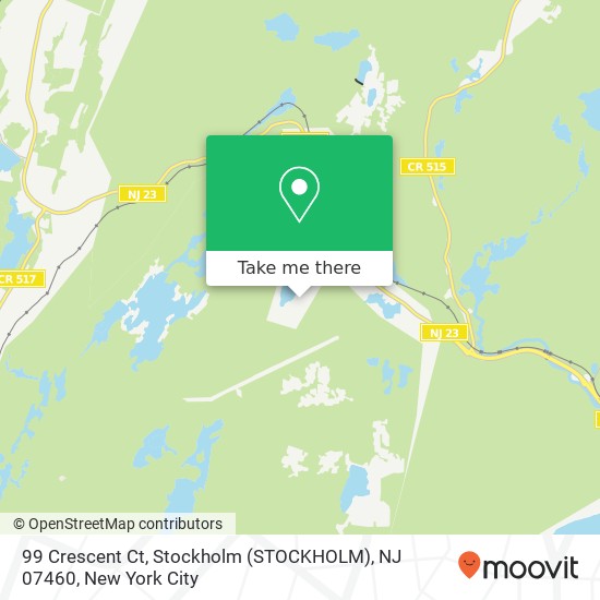 Mapa de 99 Crescent Ct, Stockholm (STOCKHOLM), NJ 07460