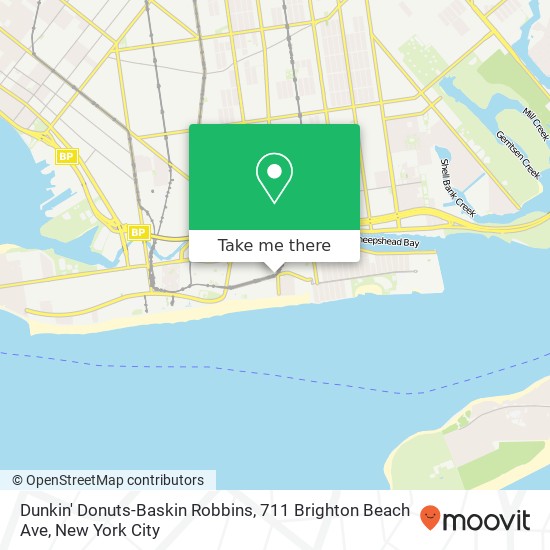 Mapa de Dunkin' Donuts-Baskin Robbins, 711 Brighton Beach Ave