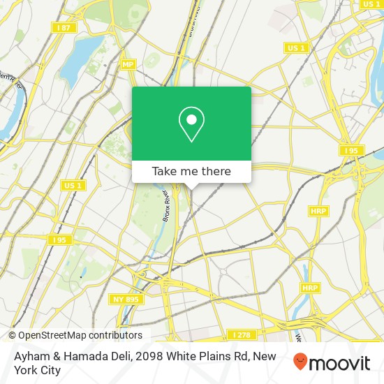 Ayham & Hamada Deli, 2098 White Plains Rd map
